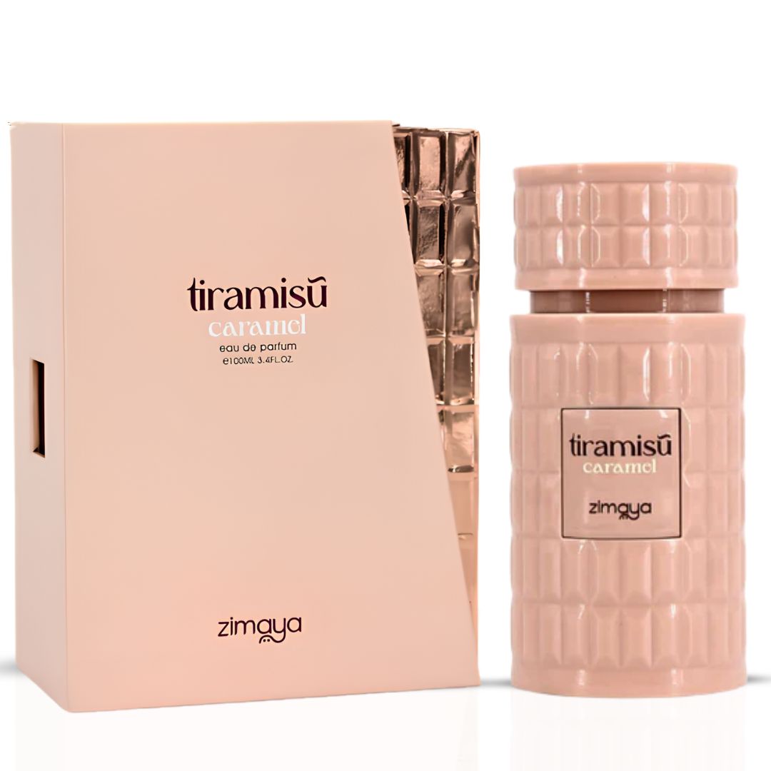 Bundle of Paris Corner Banana Bliss and Zimaya Tiramisu Caramel Eau de Parfum sprays, 100ml bottles with elegant packaging.