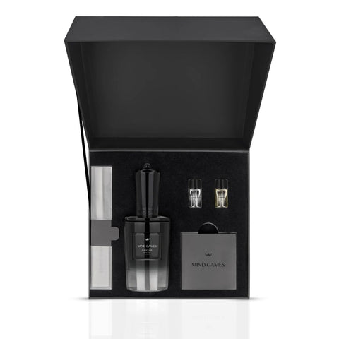 Mentor Extrait de Parfum 100ml by Mind Games, EDP bottle with elegant design and label visible.