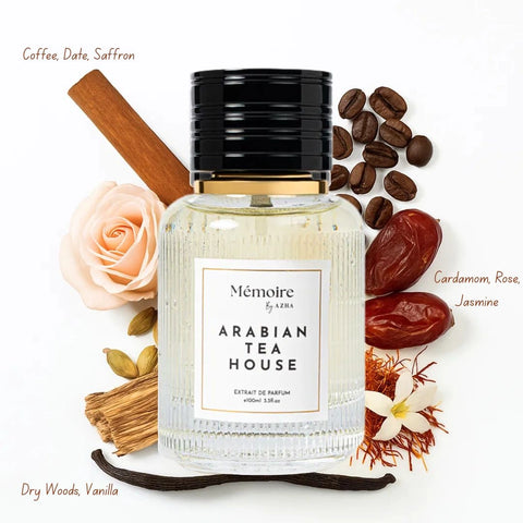 Arabian Tea House, Bedouin & Baklava Extrait de Parfum Sprays 100ml - Memoire Collection by Azha | Warm Opulence Meets Sweet Sophistication (Bundle) - Intense Oud