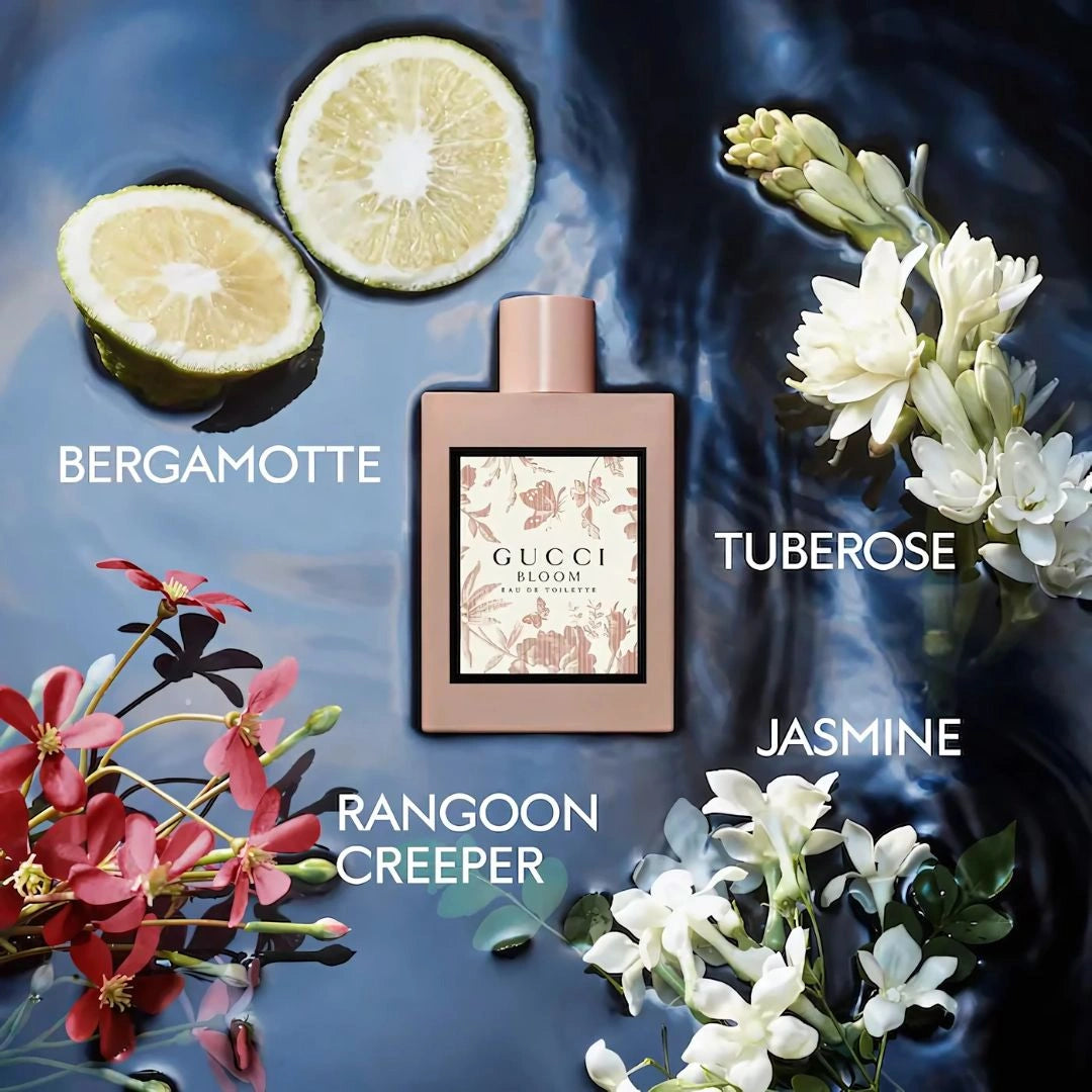 Gucci Bloom Eau de Toilette Spray 100ml (3.4 oz) | A Luminous Burst of Floral Radiance - Intense Oud