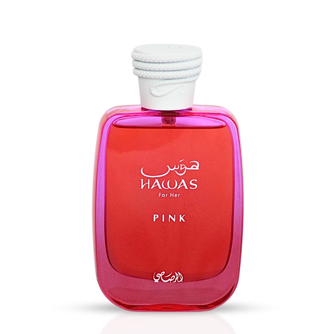Hawas Pink for Her Eau de Parfum Spray 100ml (3.4 oz) by Rasasi (Pack of 3) - Intense Oud