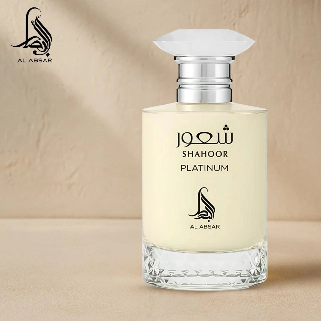 Shahoor Platinum Eau de Parfum Spray 100ml (3.4 oz) by Al Absar | Decadence in Every Drop - Intense Oud