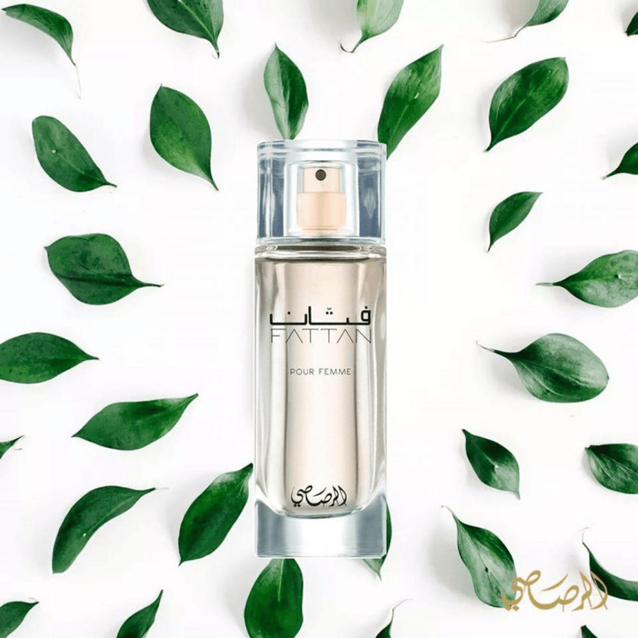 Fattan for Women Eau de Parfum by Rasasi in 50ml bottle, elegant packaging with floral and oriental fragrance notes.