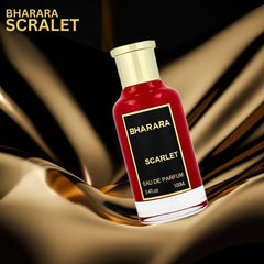 Bharara Scarlet Eau De Parfum Spray 100ML (3.4 OZ) By BHARARA | A Long-Lasting Symphony of Citrus, Florals, and Sensual Woods. - Intense Oud