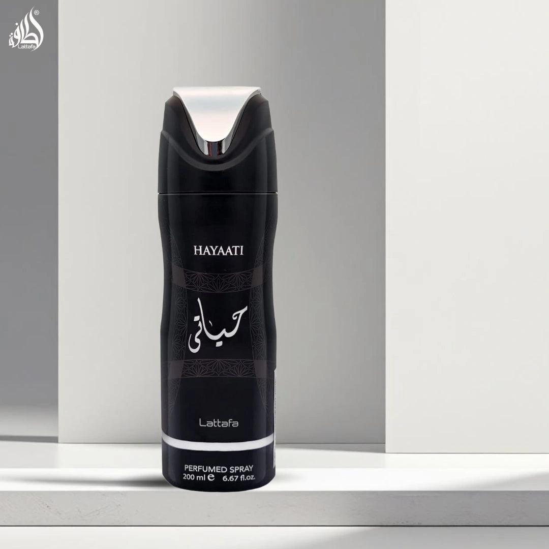 Hayaati Deodorant Spray 200ml (6.7 oz) by Lattafa | The Alchemy of Edge & Allure - Intense Oud