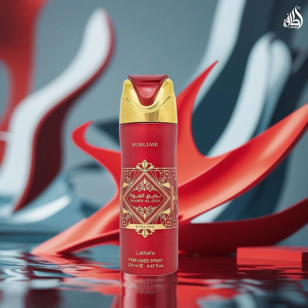 Bade'e Al Oud Sublime Deodorant Spray 200ML (6.7 OZ) By Lattafa | Experience The Luxury of Woody & Aromatic Fragrance. - Intense Oud