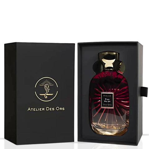 Pink Me Up Eau de Parfum spray by Atelier Des Ores in a pink bottle, showcasing the elegant fragrance packaging.