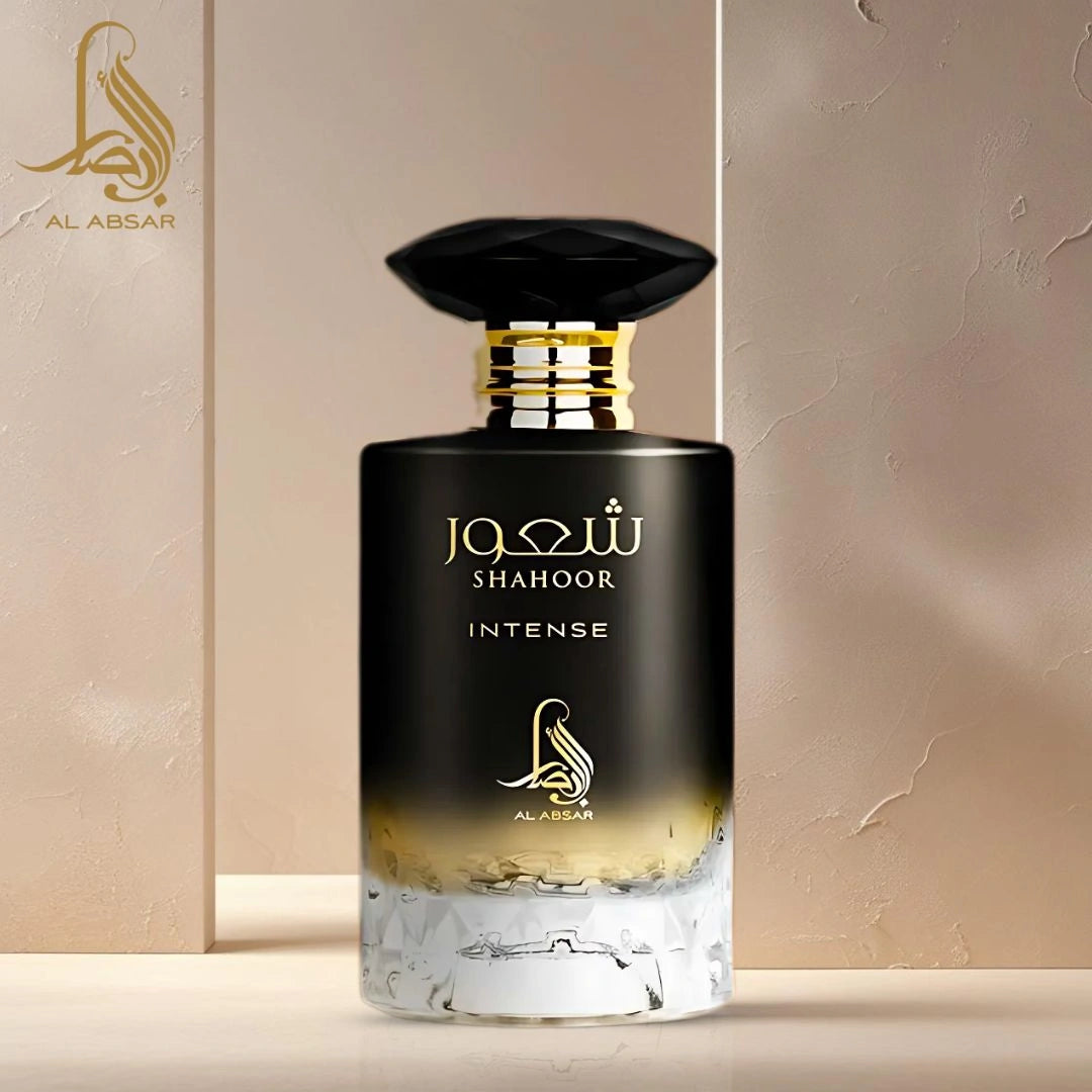 Shahoor Intense Eau de Parfum Spray 100ml (3.4 oz) by Al Absar | Bold Warmth with a Sweet Masculine Edge - Intense Oud
