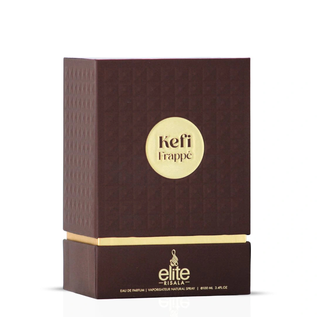 Kefi Frappe Eau de Parfum Spray 100ml (3.4 oz) by Elite Risala | Sweet, Roasted & Irresistibly Cozy - Intense Oud