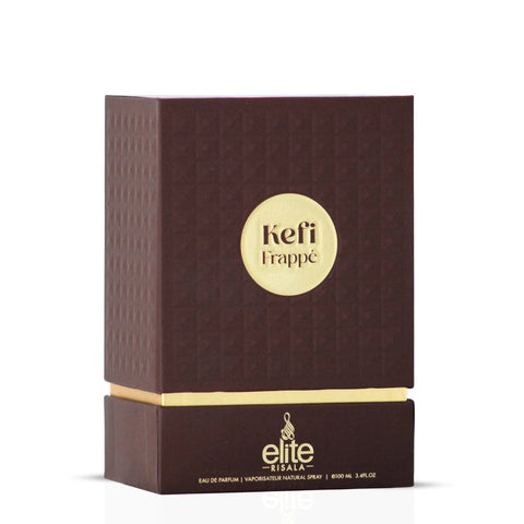 Kefi Frappe Eau de Parfum Spray 100ml (3.4 oz) by Elite Risala | Sweet, Roasted & Irresistibly Cozy - Intense Oud