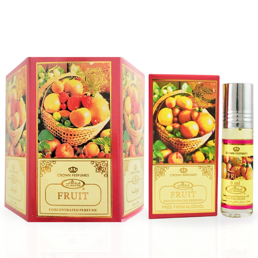 Fruit Perfume Oil CPO 6ML (0.2 OZ) By Al Rehab | A Burst Of Tropical Fruits With A Creamy, Sweet Twist. (BOX OF 6) - Intense Oud