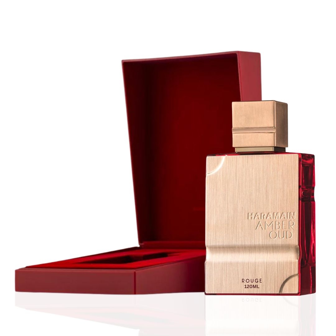 Amber Oud Rouge Edition EDP Spray 120ML (4 OZ) By Al Haramain | A Sophisticated Blend Of Luxurious & Sensual Fragrance Elements. - Intense Oud