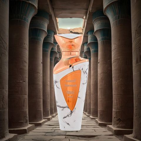Hamidi Legacy Cleopatra & Merneith Eau de Parfum Spray bundle, 100ml each, featuring elegant glass bottles with decorative labels.