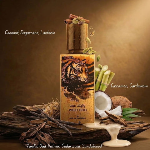 Wild Oud Eau de Parfum Spray 60ml (2.04 oz) by Ard Al Zaafaran (Velvet Pouch) (Auction)