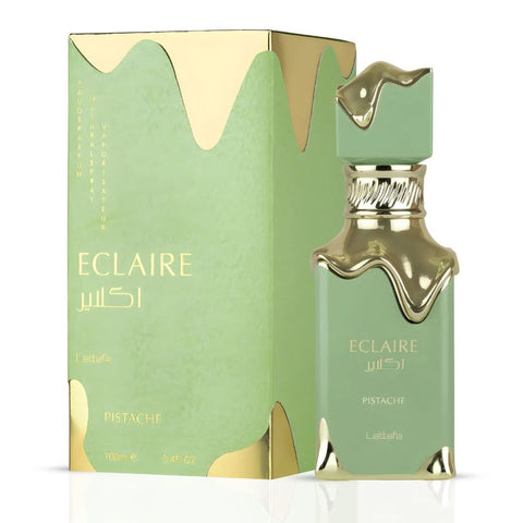 Bundle of Manaal by Ard Al Zaafaran and Eclaire Pistache by Lattafa Eau de Parfum sprays, 100ml bottles with elegant packaging.