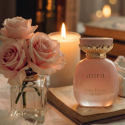 AUCTION Aura Crisp Flower La Fede Eau De Parfum 100ML (3.4oz) By Khadlaj (Velvet Pouch)