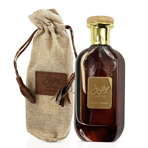 Bundle of Ard Al Zaafaran Mousuf & Mousaf Azure Eau de Parfum spray bottles, 100ml each, with elegant packaging and fragrance details