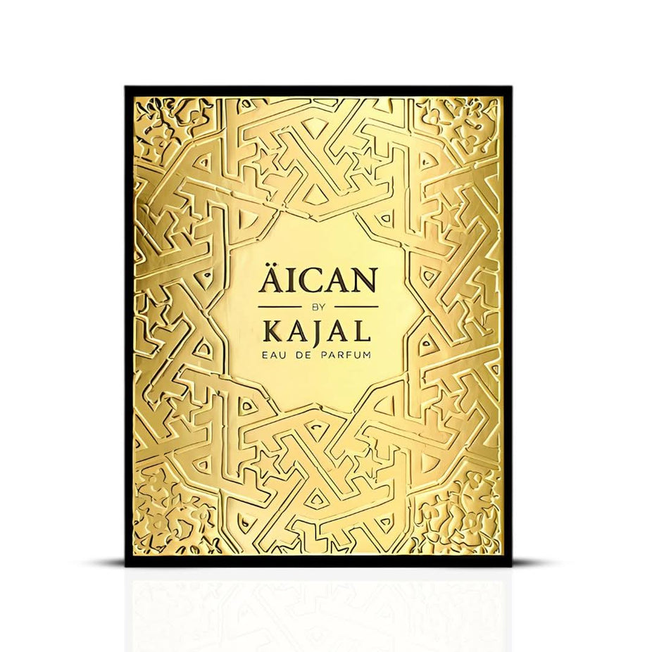 Aican Eau de Parfum Spray by Kajal, 100ml bottle with elegant design, showcasing the luxurious fragrance packaging.