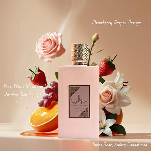 Ameerat Al Arab Prive Rose Eau de Parfum Spray 100ml (3.4 oz) & All Over Spray 150ml (5.07 oz) by Asdaaf | Grace In Every Note (Bundle) - Intense Oud