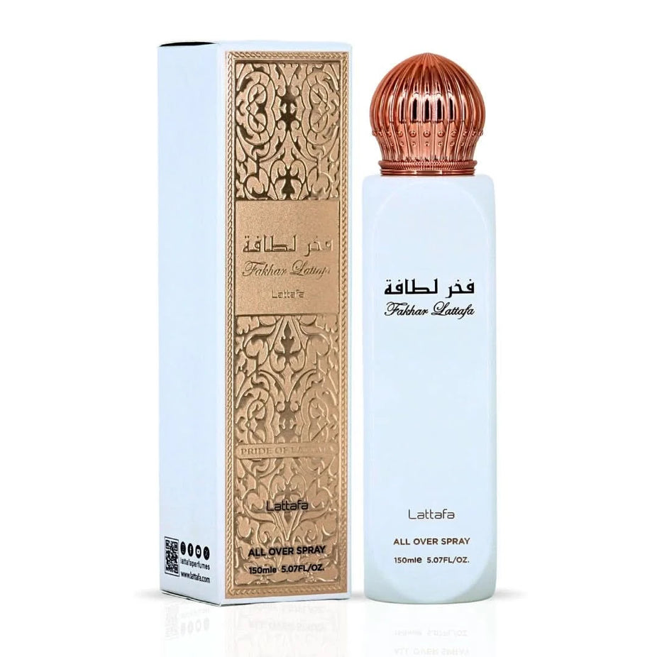 Lattafa bundle featuring Manaal by Ard Al Zaafaran, La Charmante by Maison Alhambra Eau de Parfum sprays and Fakhar all-over spray.
