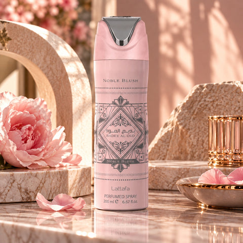 Bad'ee Al Oud Noble Blush Deodorant Spray 200ml (6.8 oz) by Lattafa