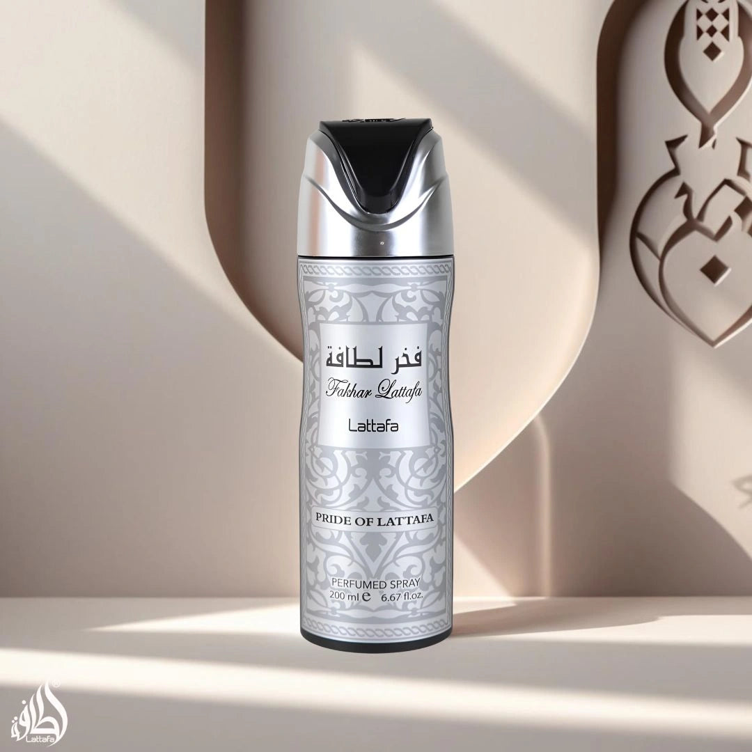 Fakhar Men Deodorant Spray 200ML (6.67 OZ) by Lattafa | Bold, Refreshing, Exquisite Scent - Intense Oud