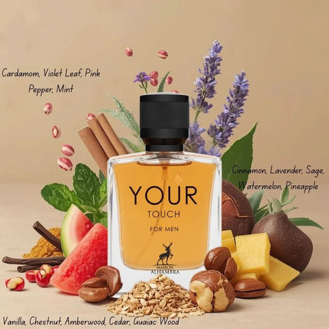 Your Touch Eau de Parfum Spray 100ml (3.4 oz) by Maison Alhambra - Intense Oud