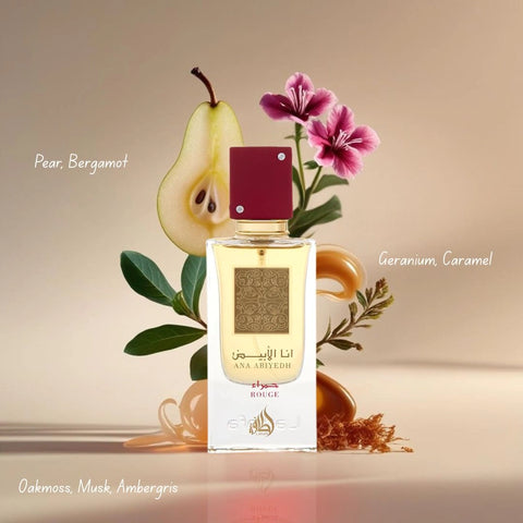 Ana Abiyedh Rogue Eau de Parfum Spray 60ml (2.0 oz) & All Over Spray 150ml (5.07 oz) by Lattafa | Fruity, Floral & Gourmand (Bundle) - Intense Oud