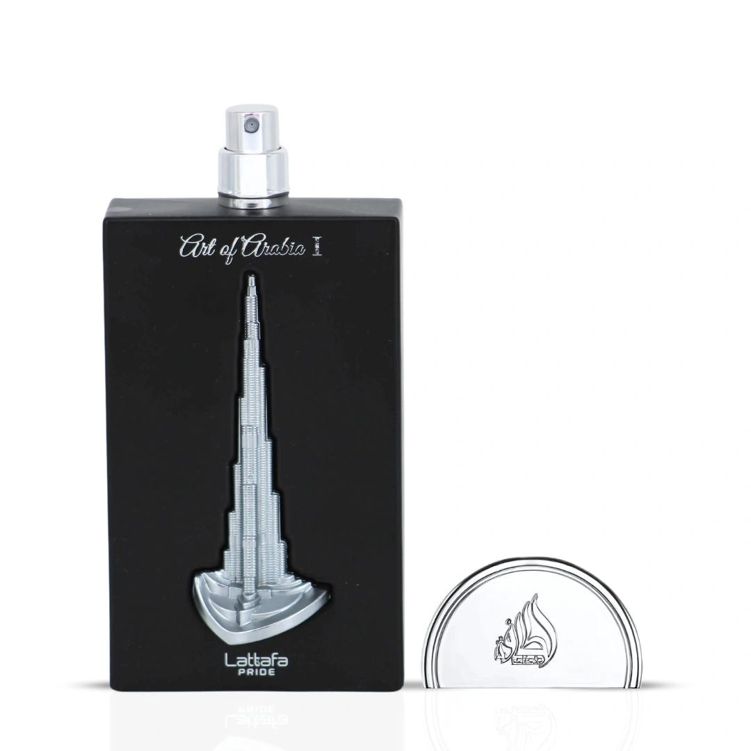Art of Arabia I Eau de Parfum Spray 100ml (3.4 oz) by Lattafa Pride | Fresh Energy, Smoky Elegance, Timeless Edge - Intense Oud