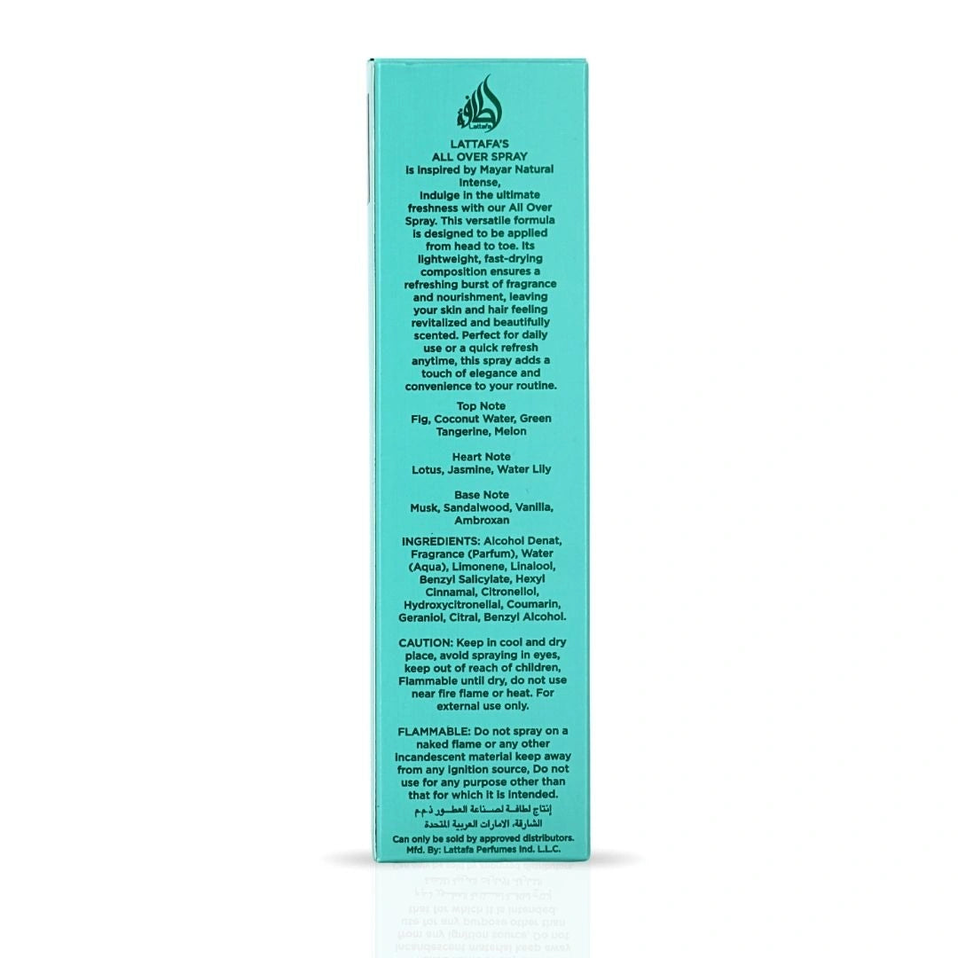 Mayar Natural Intense All Over Spray 150ml (5.07 oz) by Lattafa | A Vacation in Every Spritz - Intense Oud