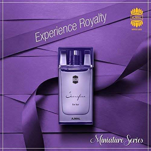 Ajmal Sacrifice For Her CPO concentrated perfume oil in a 10ml bottle, featuring elegant packaging and rich floral scent.