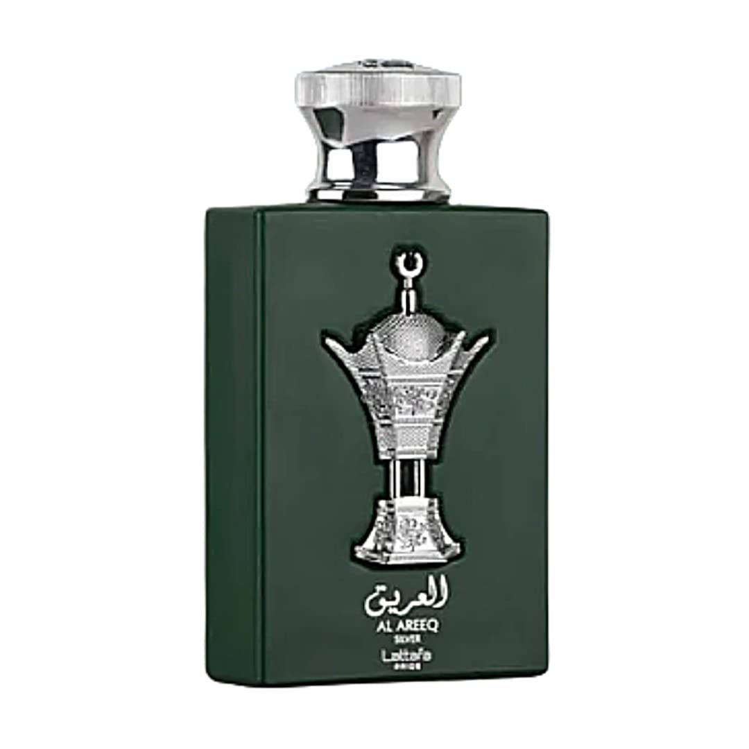 Al Areeq Silver EDP - 100mL (3.4 oz) by Lattafa Pride (WITH VELVET POUCH) - Intense oud