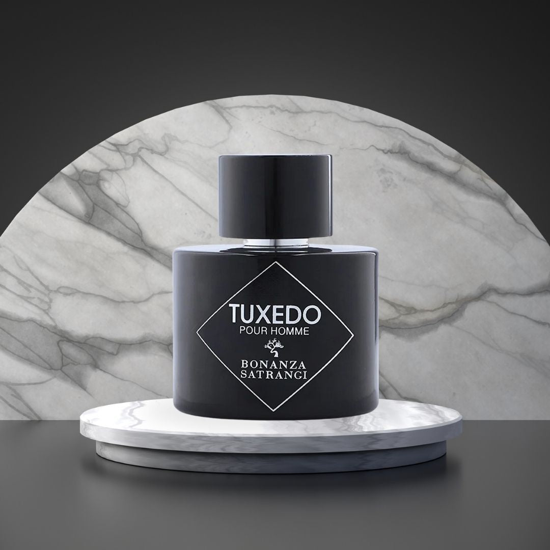 Tuxedo EDP Spray 100ML (3.4 OZ) by Bonanza Satrangi | Long Lasting, Fruity, Leathery, Luxurious Fragrance. - Intense Oud