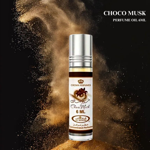 Choco Musk Eau de Parfum Spray 50ml (1.7 oz) & Roll-On 6ml (0.2 oz) by Al Rehab | A Sweet, Cozy Scent Bundle with Vanilla & Rich Chocolate Notes (Bundle) - Intense Oud
