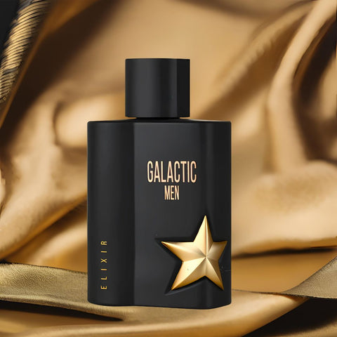 Galactic Men Intense & Galactic Men Elixir Eau De Parfum Sprays 100ML (3.4 OZ) by Maison Alhambra | A Rich, Smoky Duo with Notes of Tobaco, Honey & Amber for a Bold Scent Experience. (Bundle) - Intense Oud