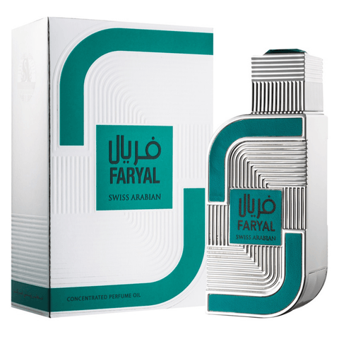 Swiss Arabian 3-piece women’s concentrated perfume oil set featuring Ansam, Alia, and Faryal in 0.5oz bottles.