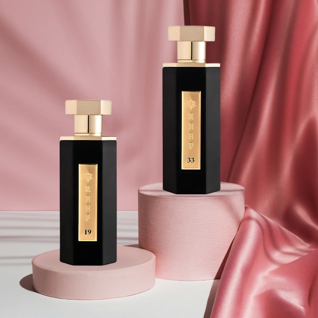 Reef 19 & Reef 33 EDP Sprays 100ML (3.4 OZ) By Reef Perfumes | Long Lasting & Luxurious Fragrance. (BUNDLE) - Intense Oud