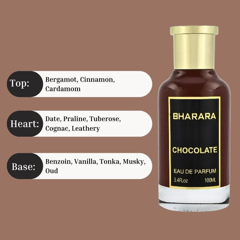 Bharara Chocolate EDP Spray 100ML (3.4 OZ) By BHARARA. (VELVET POUCH) - Intense Oud