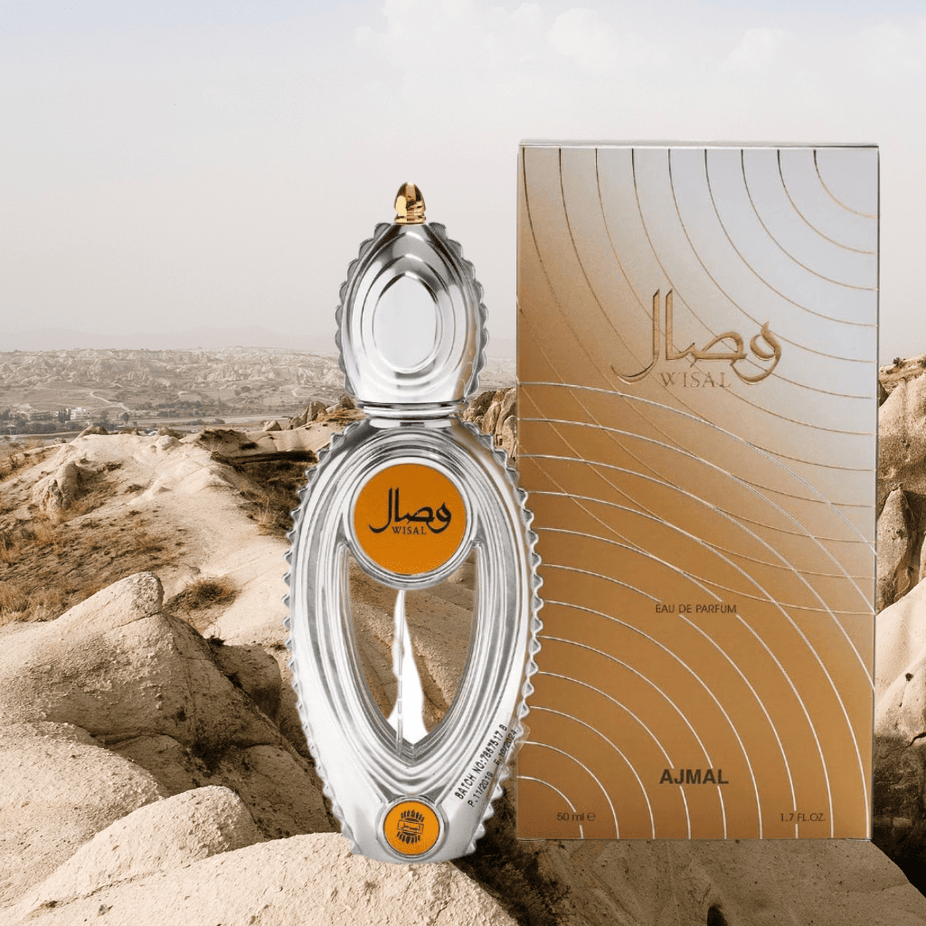 Wisal for Women Eau De Parfum by Ajmal, 50ml bottle, elegant packaging with floral and fruity fragrance notes.