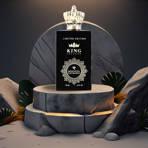 King Intense EDP Spray 100ML (3.4 OZ) by Bonanza Satrangi | Long Lasting, Refreshing, Warm, Exquisite Vanilla Fragrance. - Intense Oud