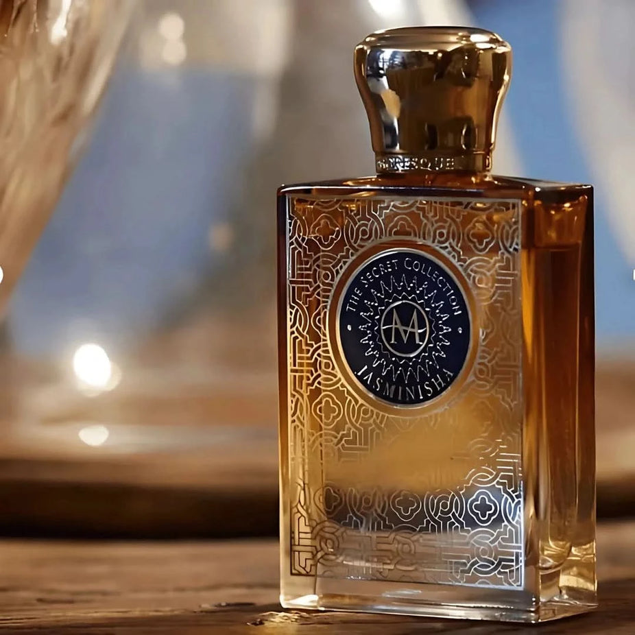 Jasminisha Eau de Parfum spray by Moresque, 75ml bottle with elegant packaging, showcasing a luxurious fragrance for women.