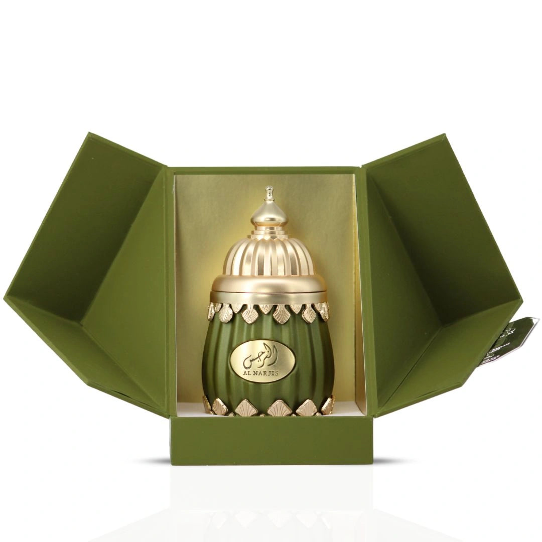 Niche Emarati Al Narjis Eau De Parfum Spray 100ml (3.4 oz) by Lattafa | Iconic. Unisex. Enigmatic. Unforgettable. - Intense Oud