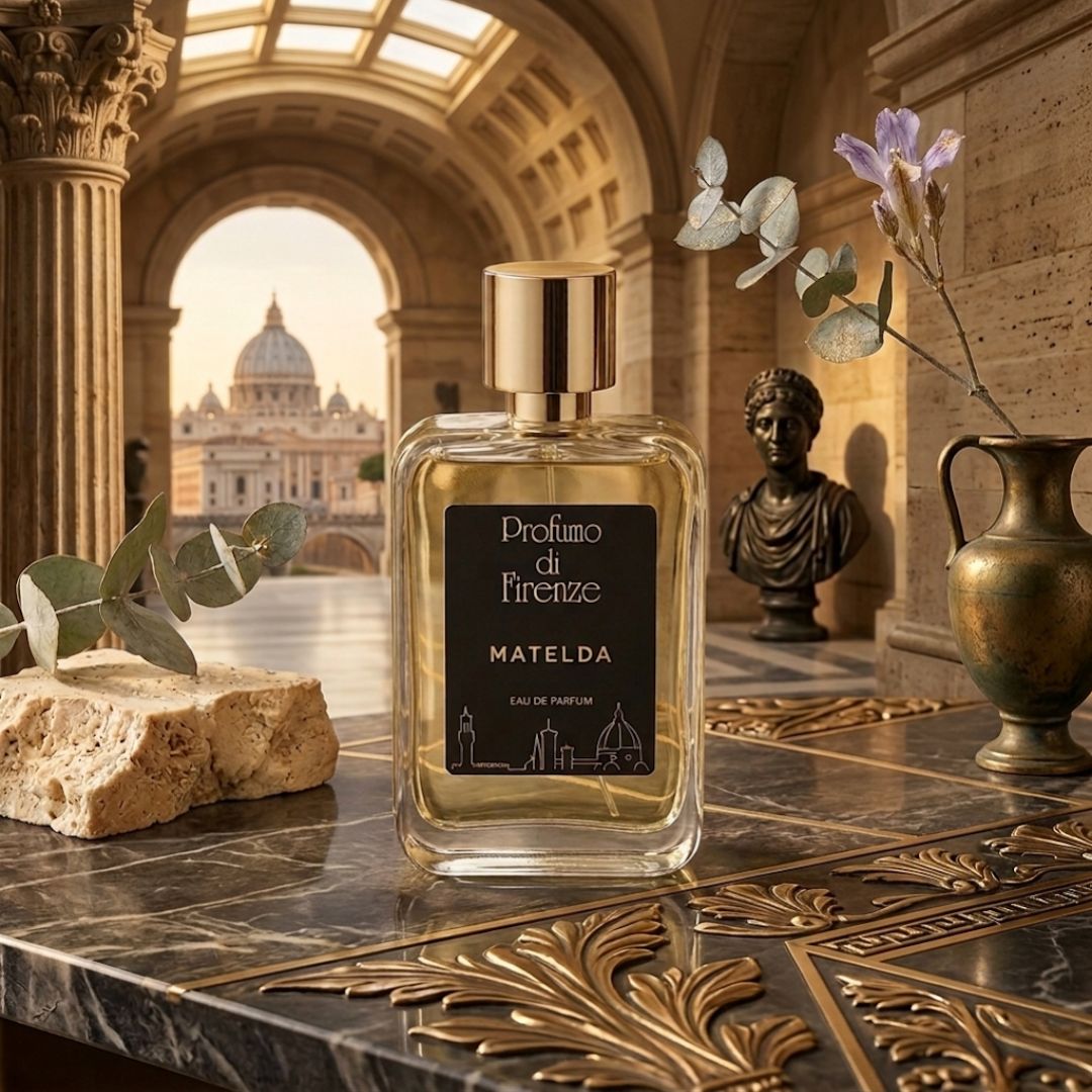 Profumo di Firenze Matelda Eau De Parfum 100ml bottle with elegant packaging and floral scent design.