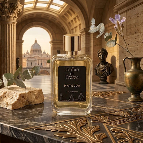 Profumo di Firenze Matelda Eau De Parfum 100ml bottle with elegant packaging and floral scent design.