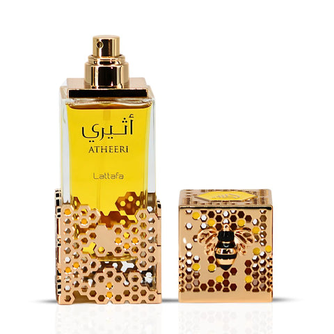 Atheeri Eau De Parfum Spray 100ML (3.4 OZ) by Lattafa | An Exotic Whisper of Floral Elegance, Where Orchid Blooms Over Vanilla Warmth. - Intense Oud