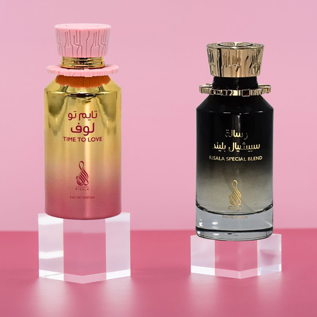 Time To Love & Risala Special Blend - EDP Sprays 100ML (3.4 OZ) By RISALA | Long Lasting, Exquisite Arabian Scents. (MYSTIC BUNDLE) - Intense Oud