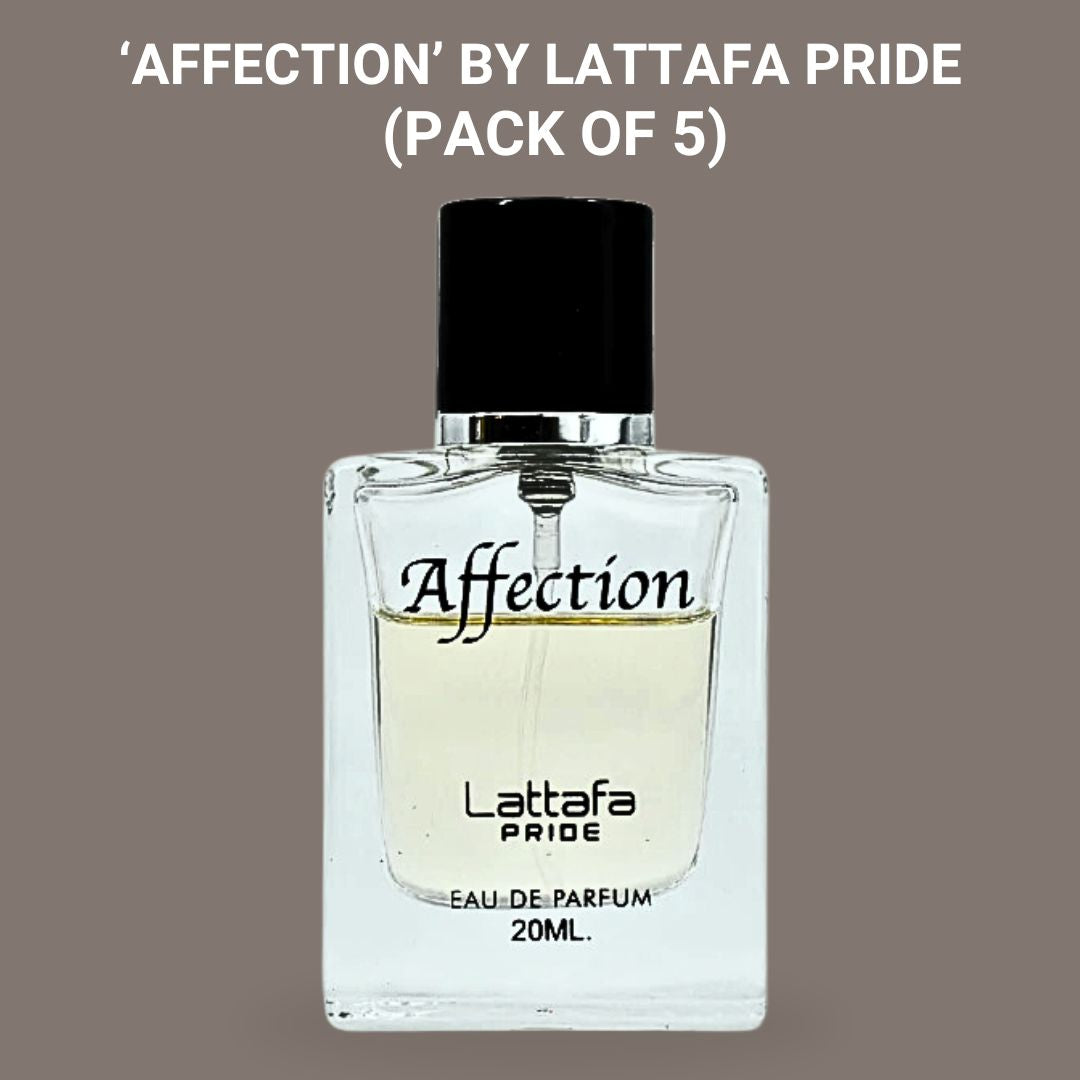 Affection EDP 20ML (0.6 OZ) By Lattafa Pride | Travel Size, Fragrance Miniatures. (PACK OF 5) - Intense Oud