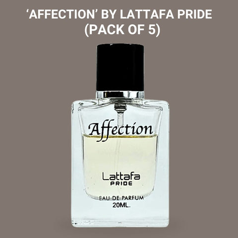 Affection EDP 20ML (0.6 OZ) By Lattafa Pride | Travel Size, Fragrance Miniatures. (PACK OF 5) - Intense Oud