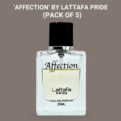 Affection EDP 20ML (0.6 OZ) By Lattafa Pride | Travel Size, Fragrance Miniatures. (PACK OF 5) - Intense Oud