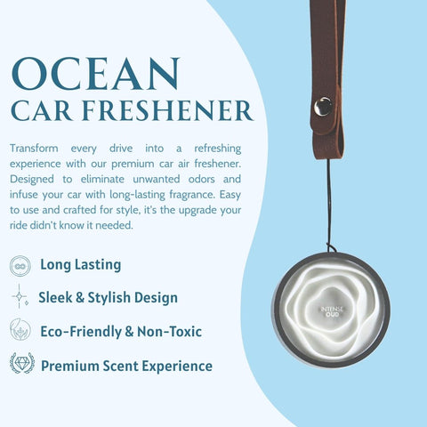 Ocean - Sea Elegance Scented Hanging Car Freshener by Intense Oud | A Fresh Scent That Transforms Your Car Into an Oceanic Haven. - Intense Oud